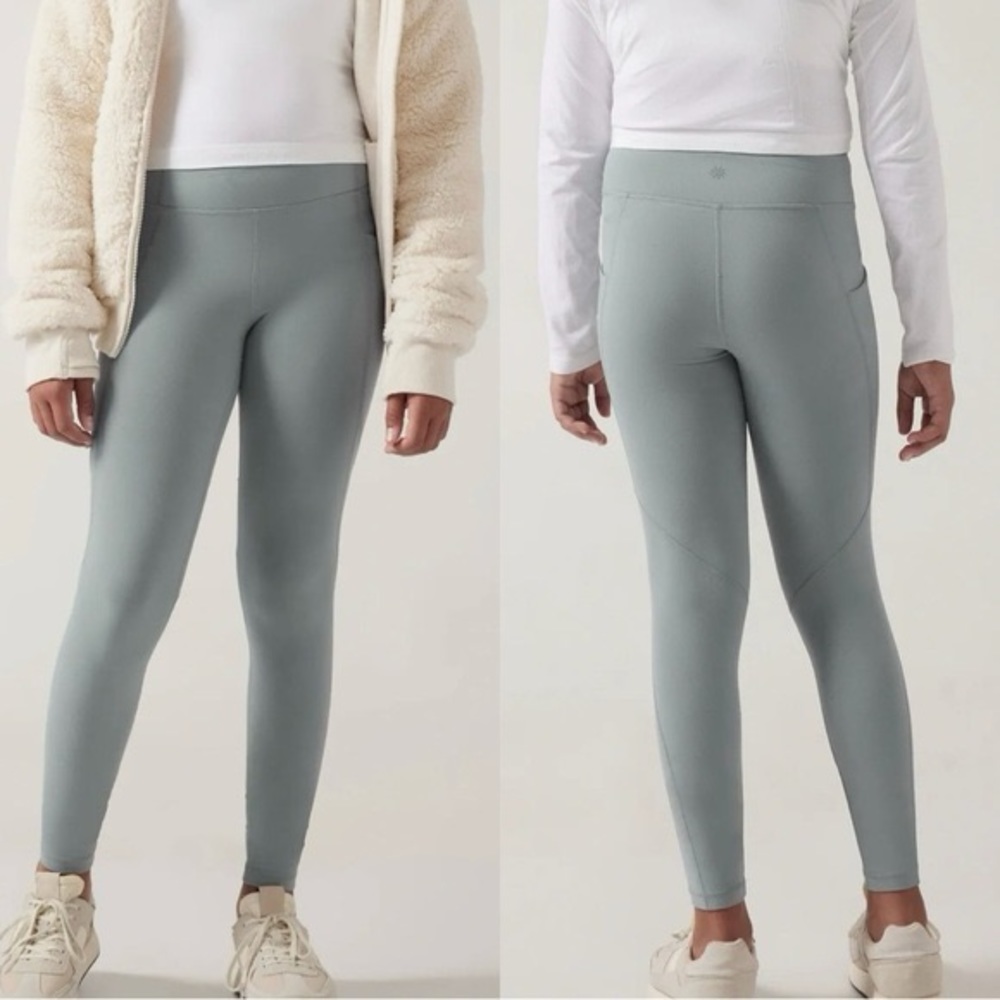 Athleta Girls Sage Green Leggings